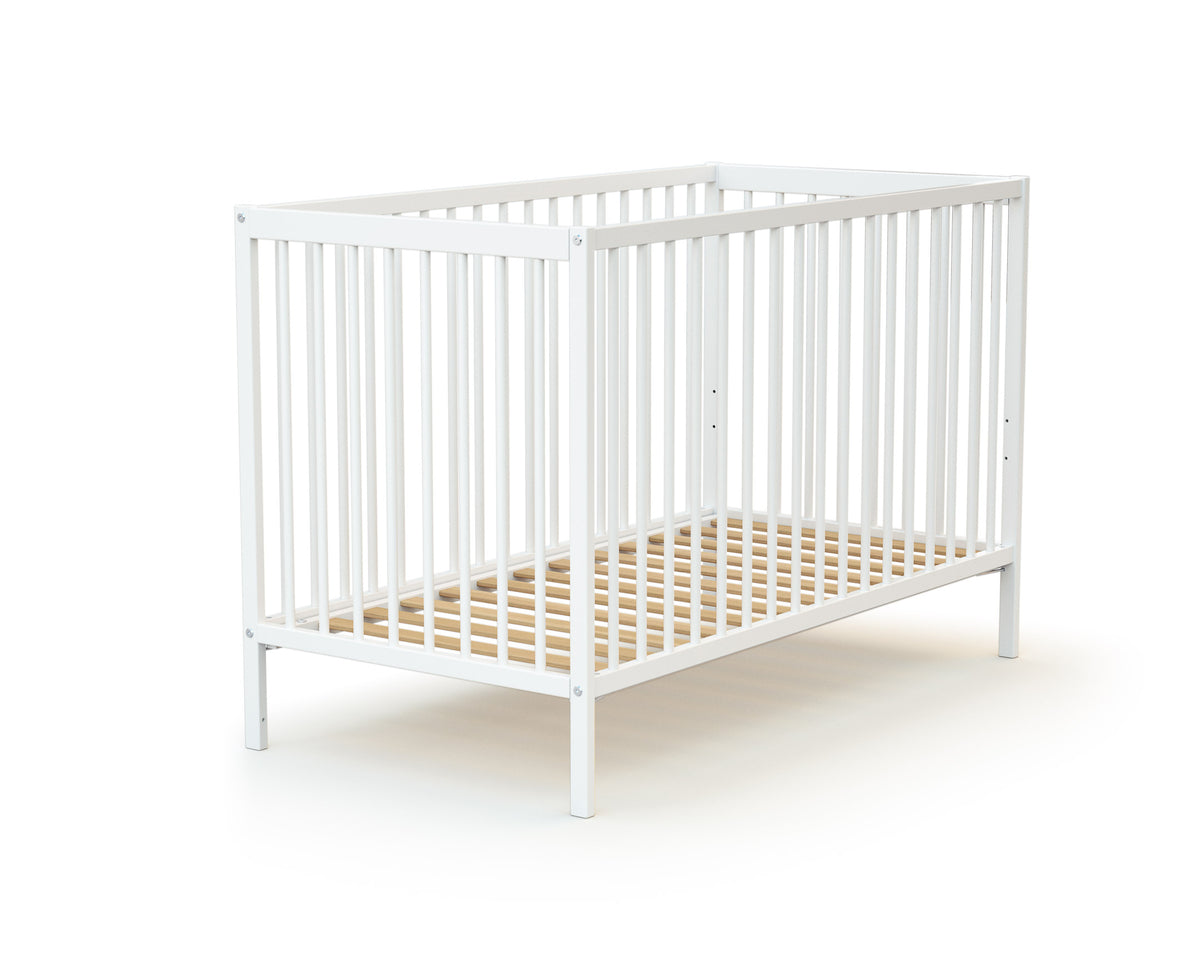 Lit bébé en bois SONA Blanc 60 x 120 cm