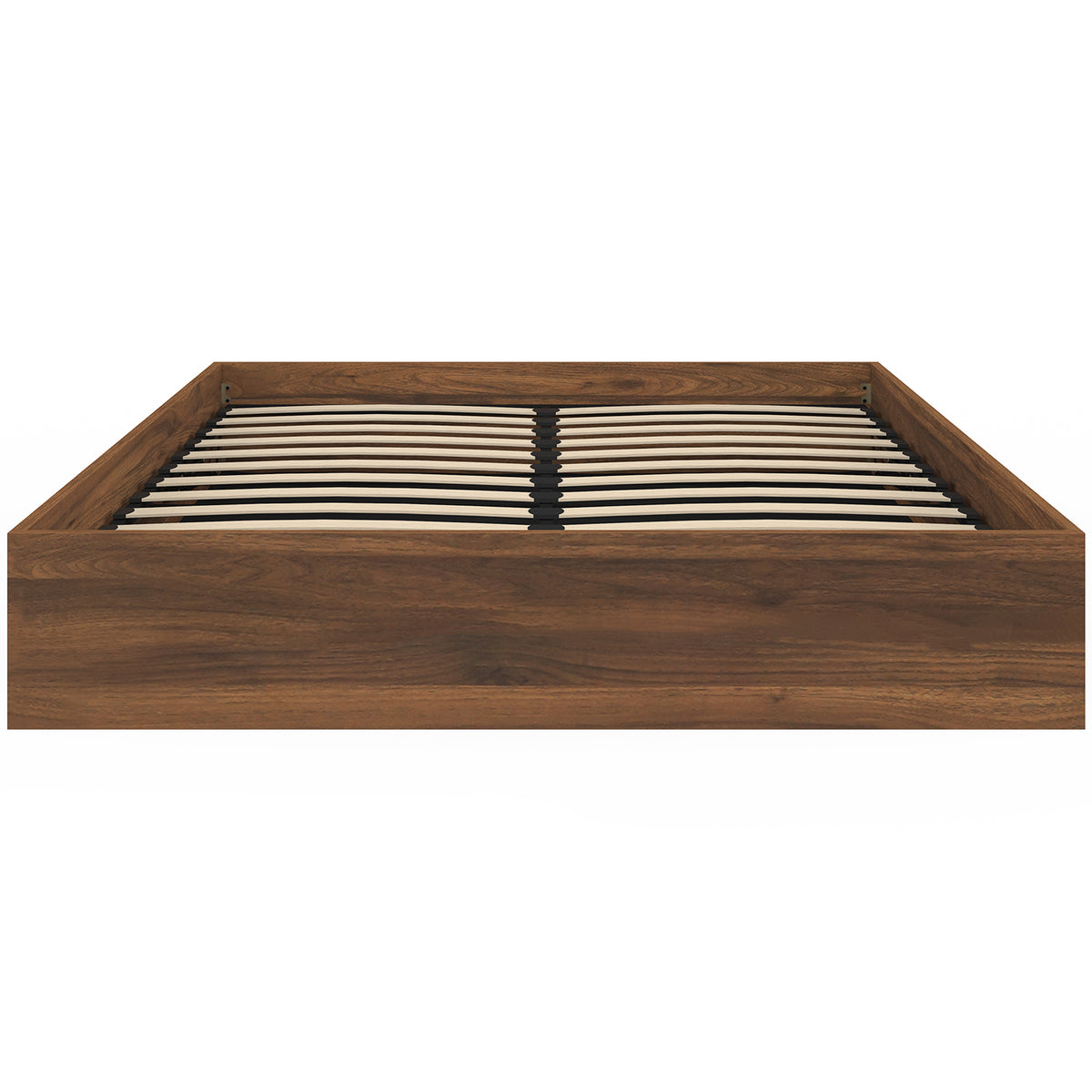 Lit coffre Malta 160x200cm effet bois noyer