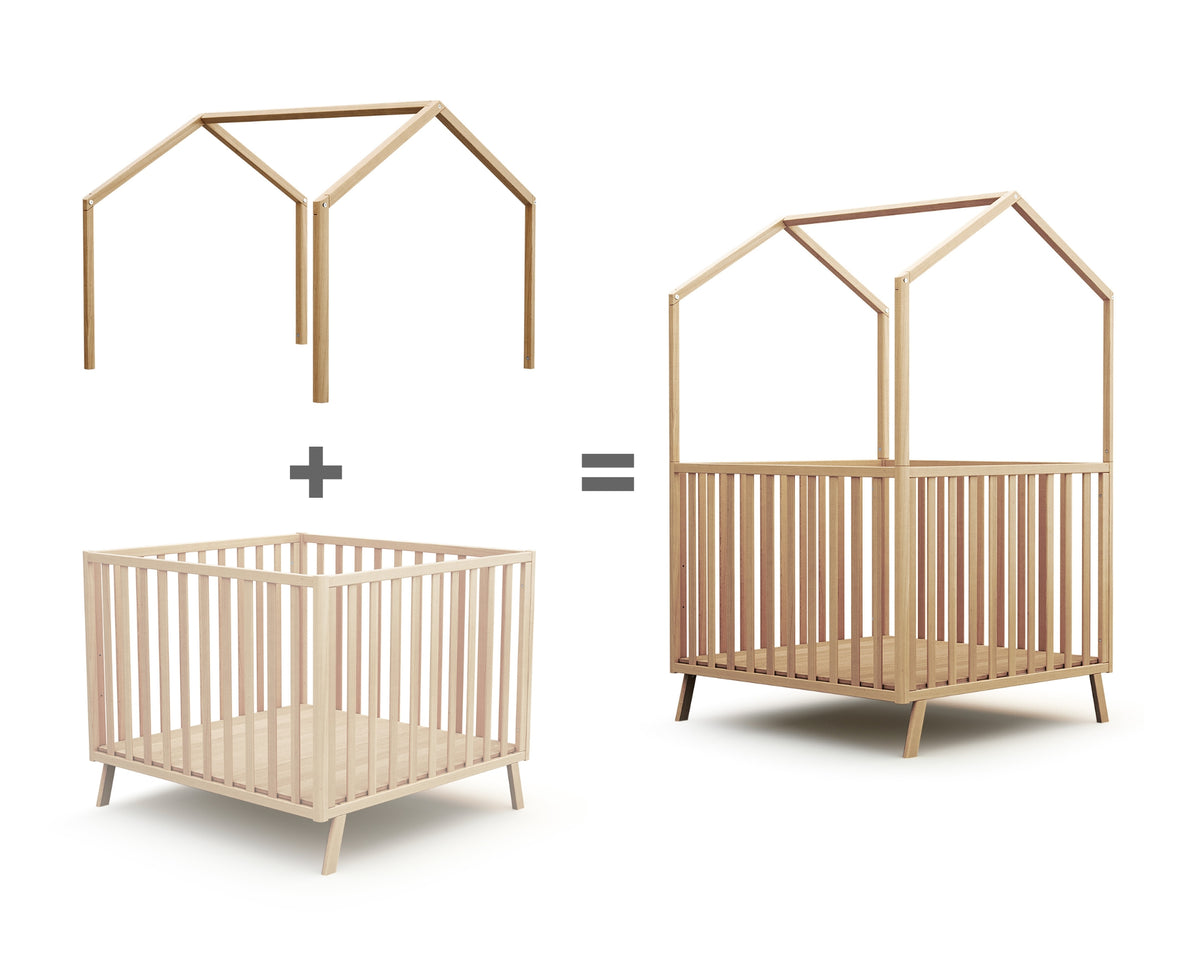 Toit pour parc bébé évolutif en bois KASA