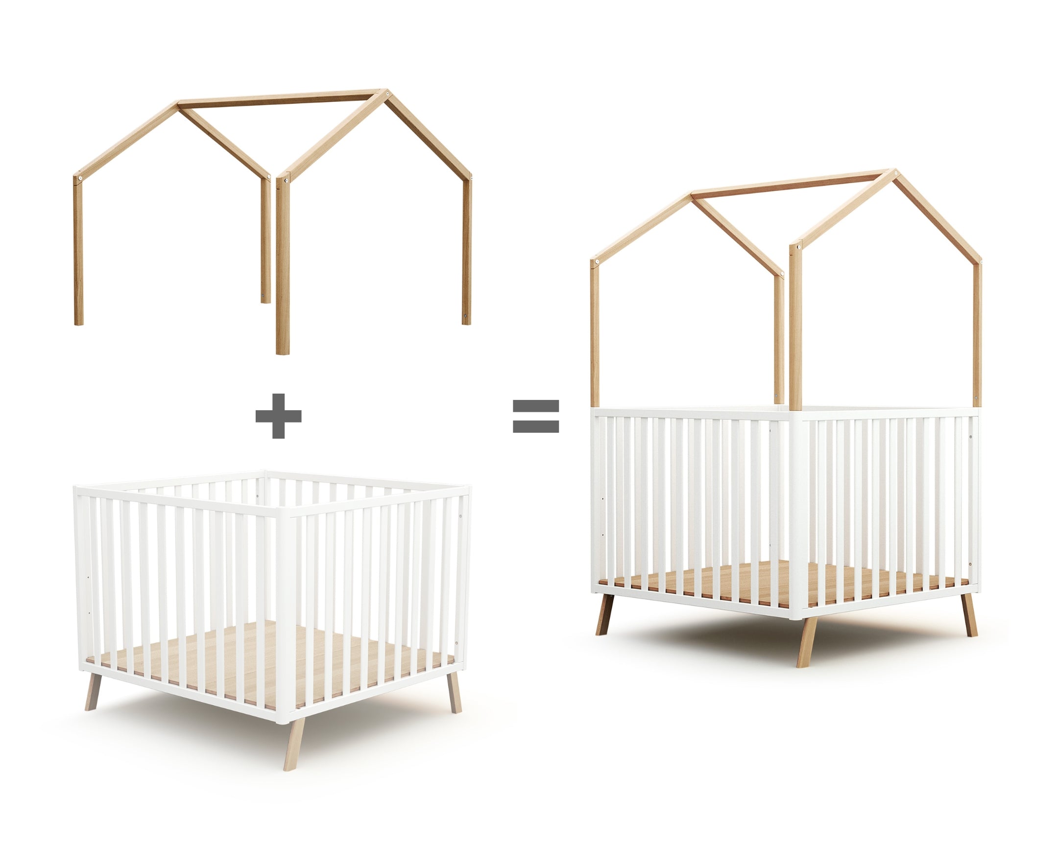 Toit pour parc bébé évolutif en bois KASA