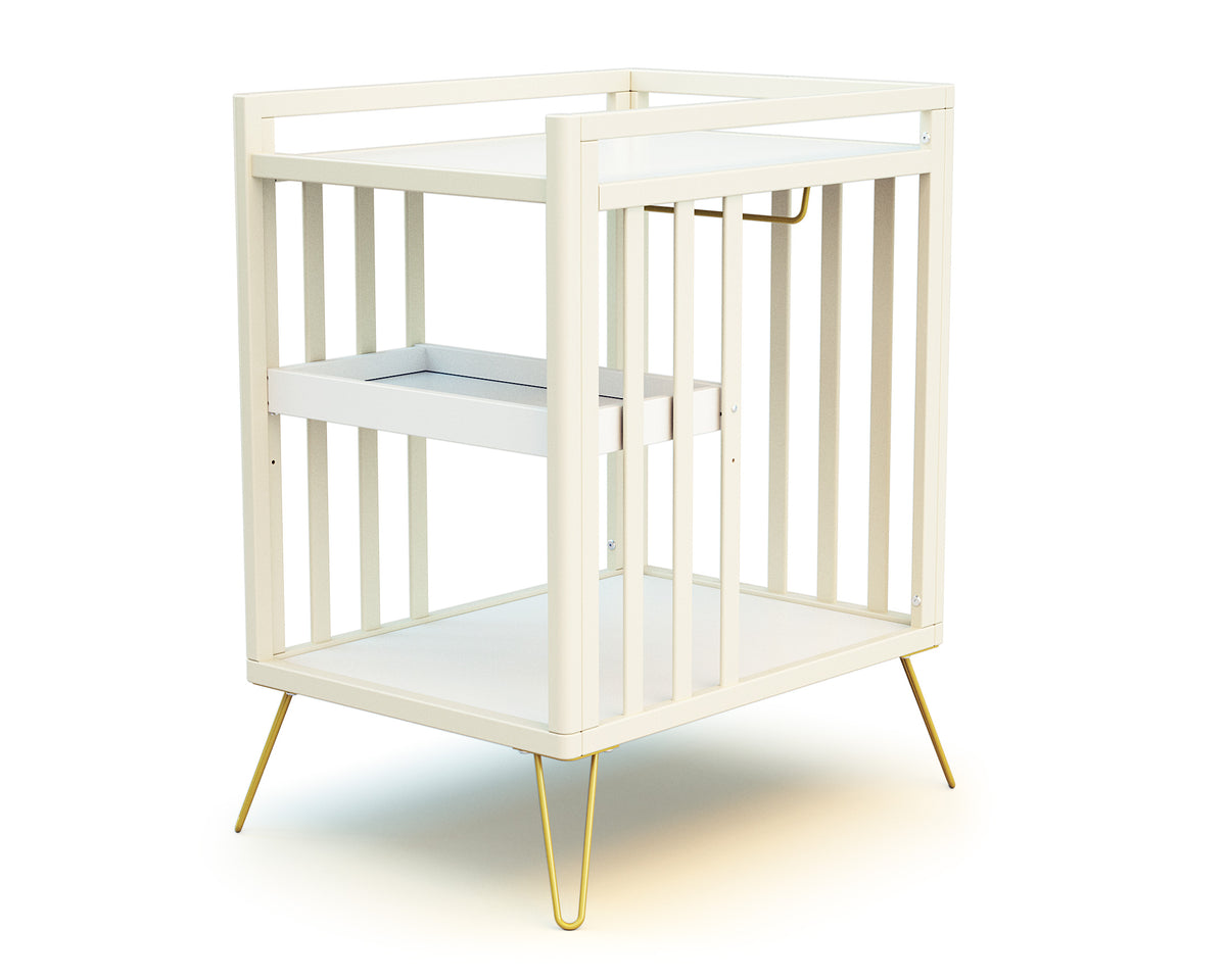 Table à langer 2 étagères en bois ONLY Jaune
