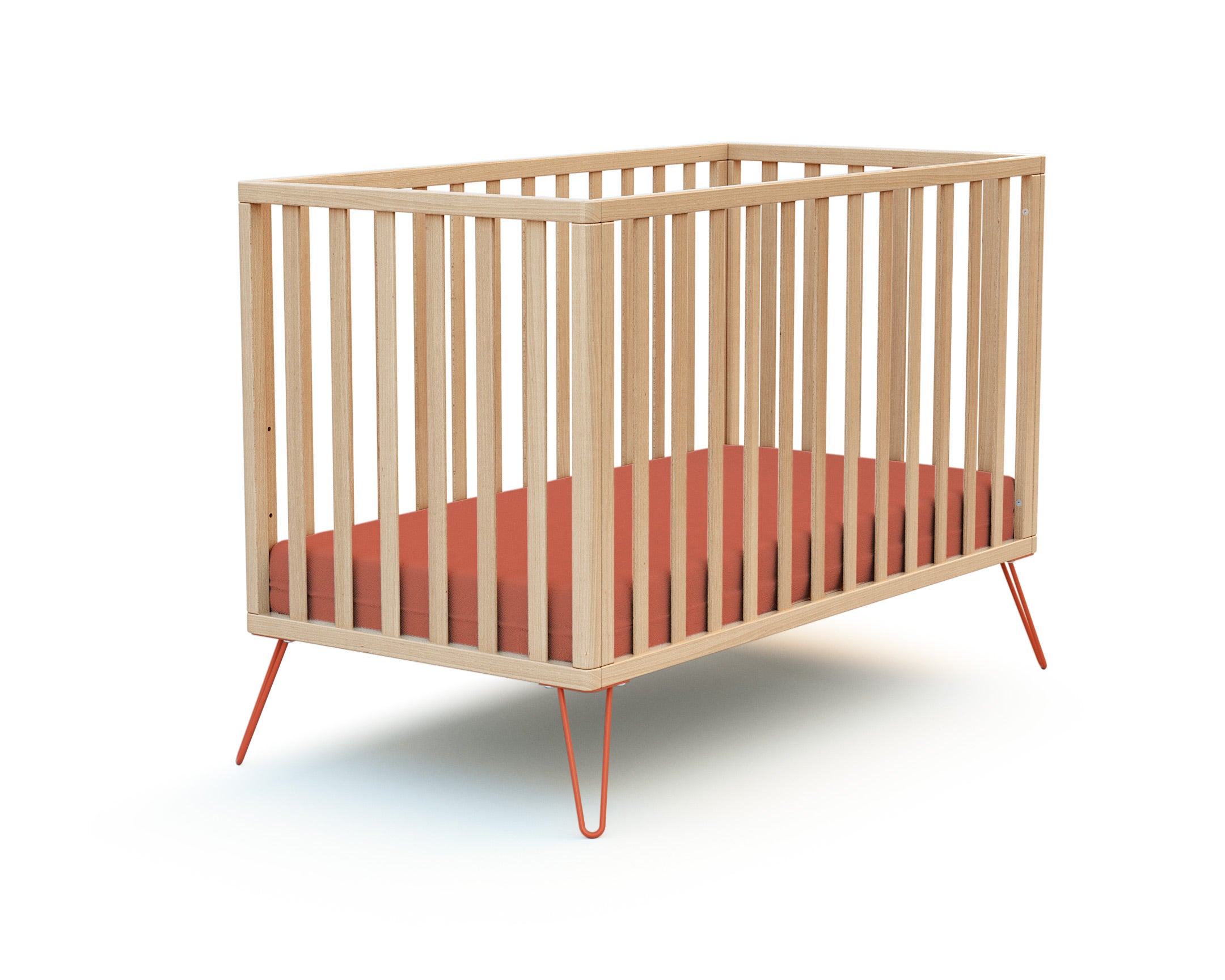 Lit bébé en bois ONLY Terracotta 60 x 120 cm