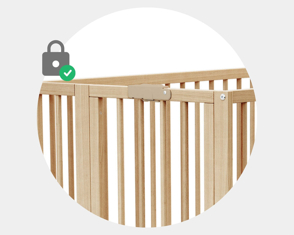 Lit bébé pliant en bois FLOW Hêtre Verni 60 x 120 cm