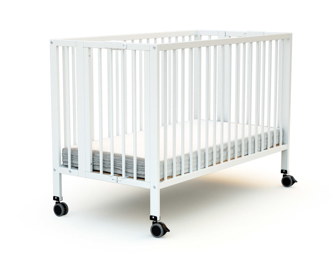 Lit bébé pliant en bois FLOW Blanc 60 x 120 cm