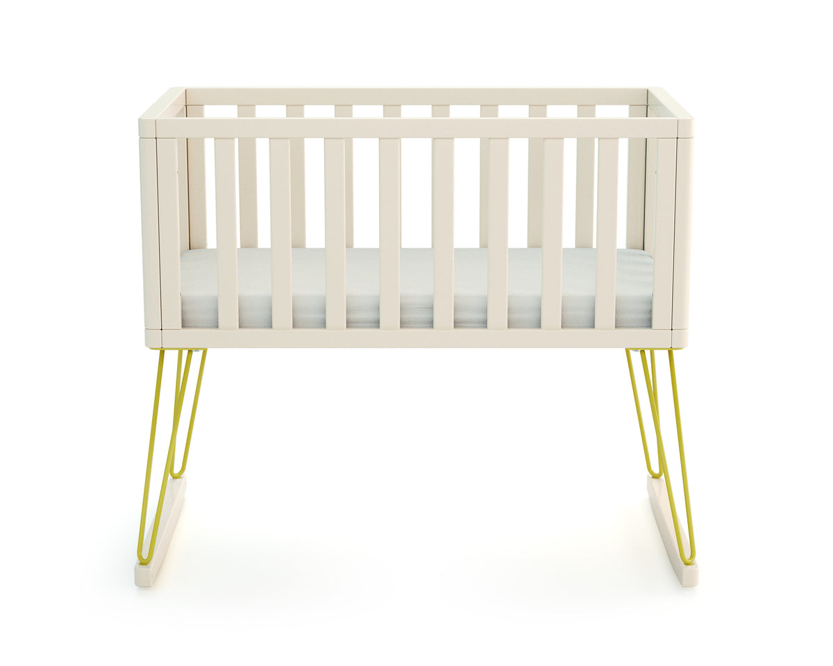 Berceau à bascule en bois ONLY Jaune 40 x 80 cm