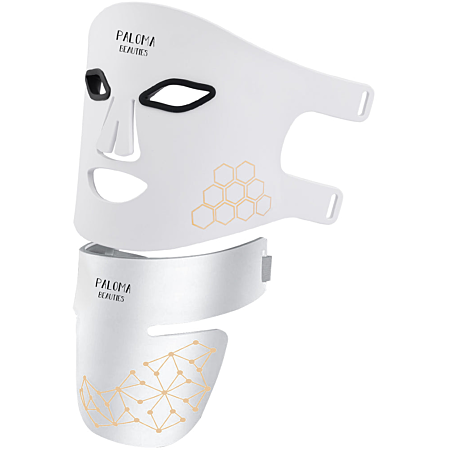 Masque LED anti-âge haute performance visage et cou - blanc
