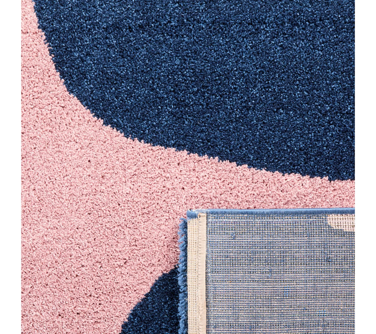 Tapis d'intérieur à poils longs motifs fleurs - Groovy - Bleu