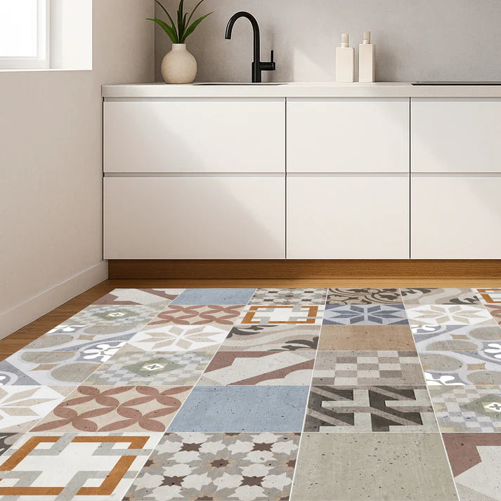 Tapis vinyle - Carreaux vintage 3