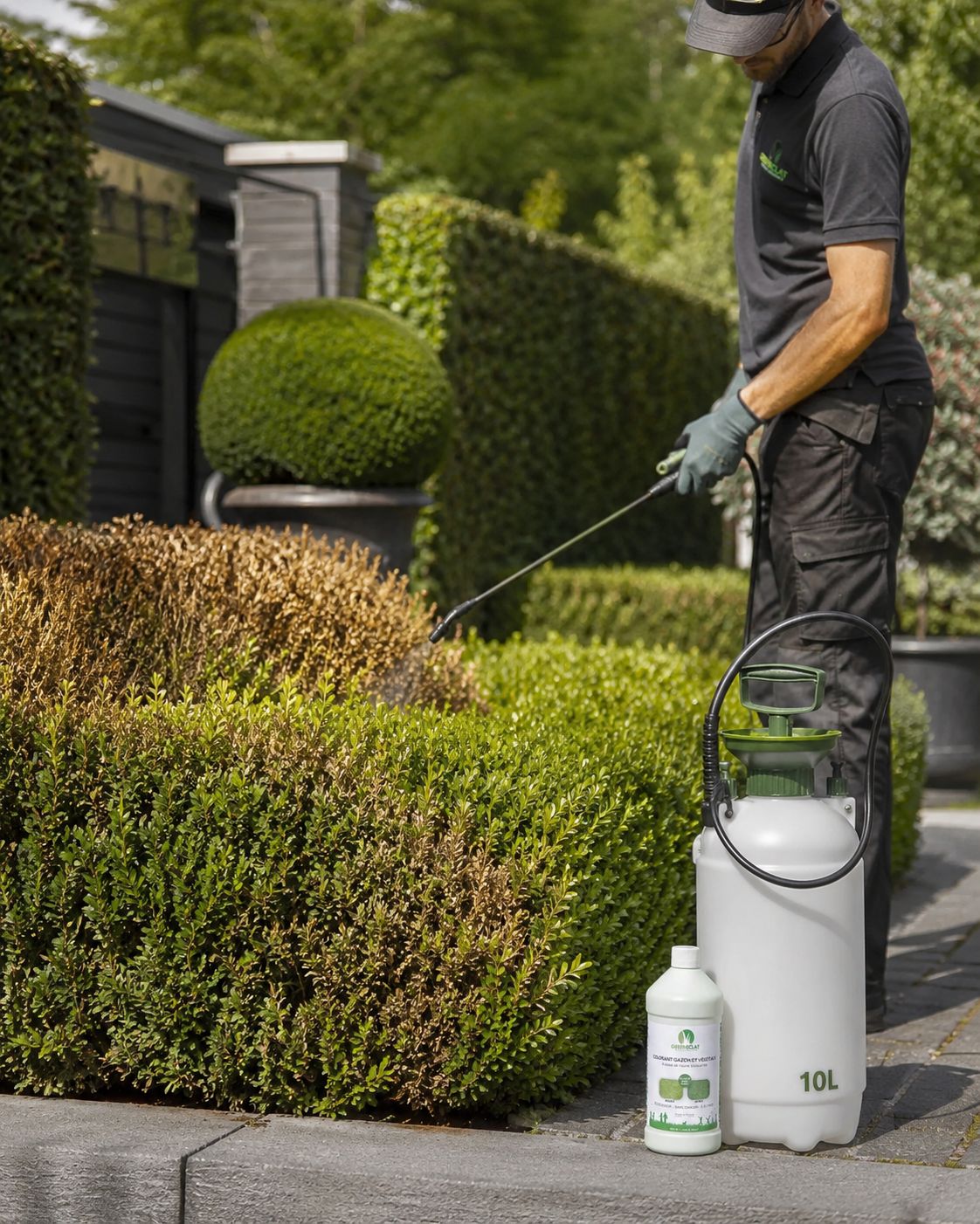 Colorant naturel pour gazon & végétaux concentré - résultat immédiat - vert forêt - 400ml