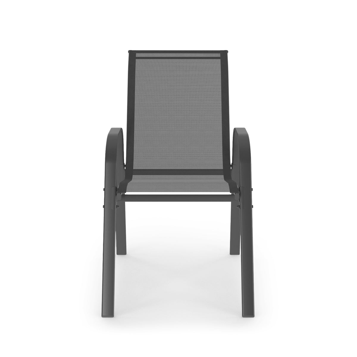 Ensemble de jardin Minorca 8 places en textiléne et verre trempé gris anthracite