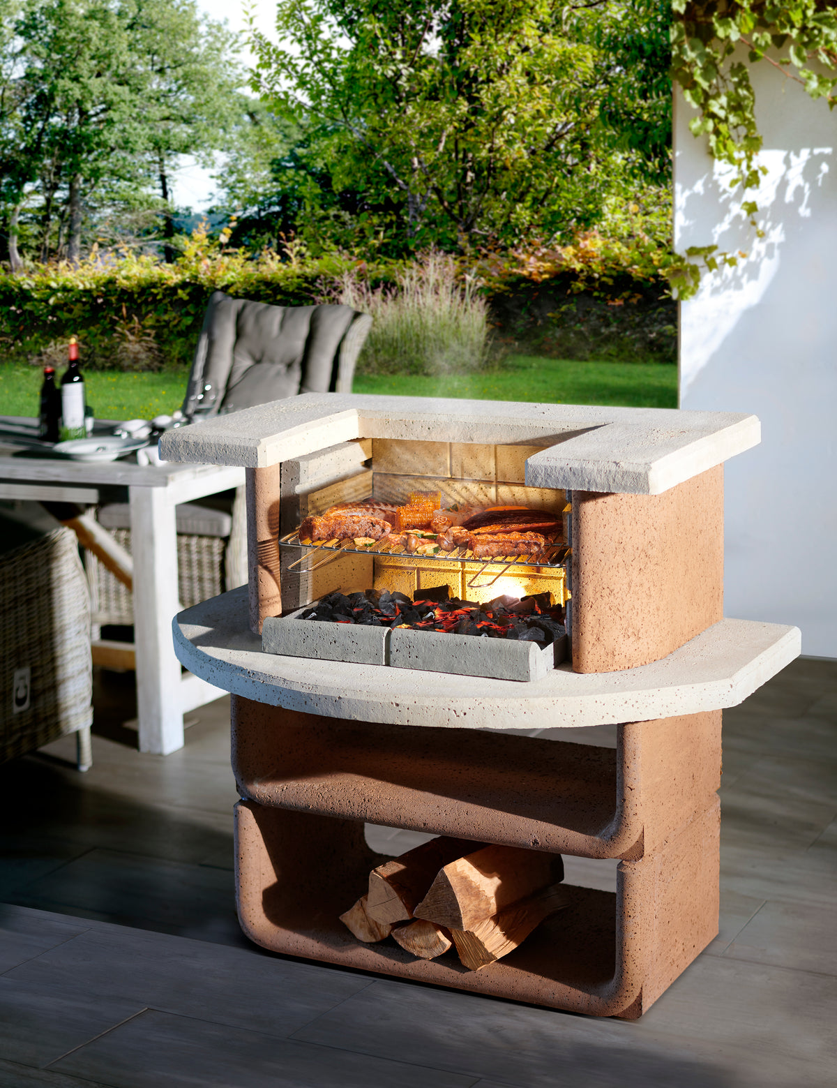 Barbecue Grillbar Buschbeck Kansas 110 x 65 x 101 cm surface de cuisson 54 x 34 cm