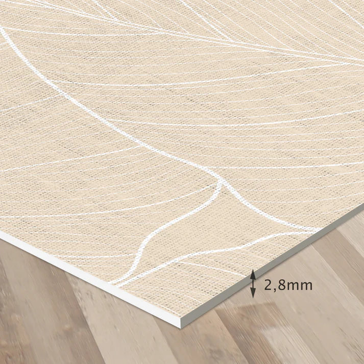Tapis vinyle - Feuilles sables