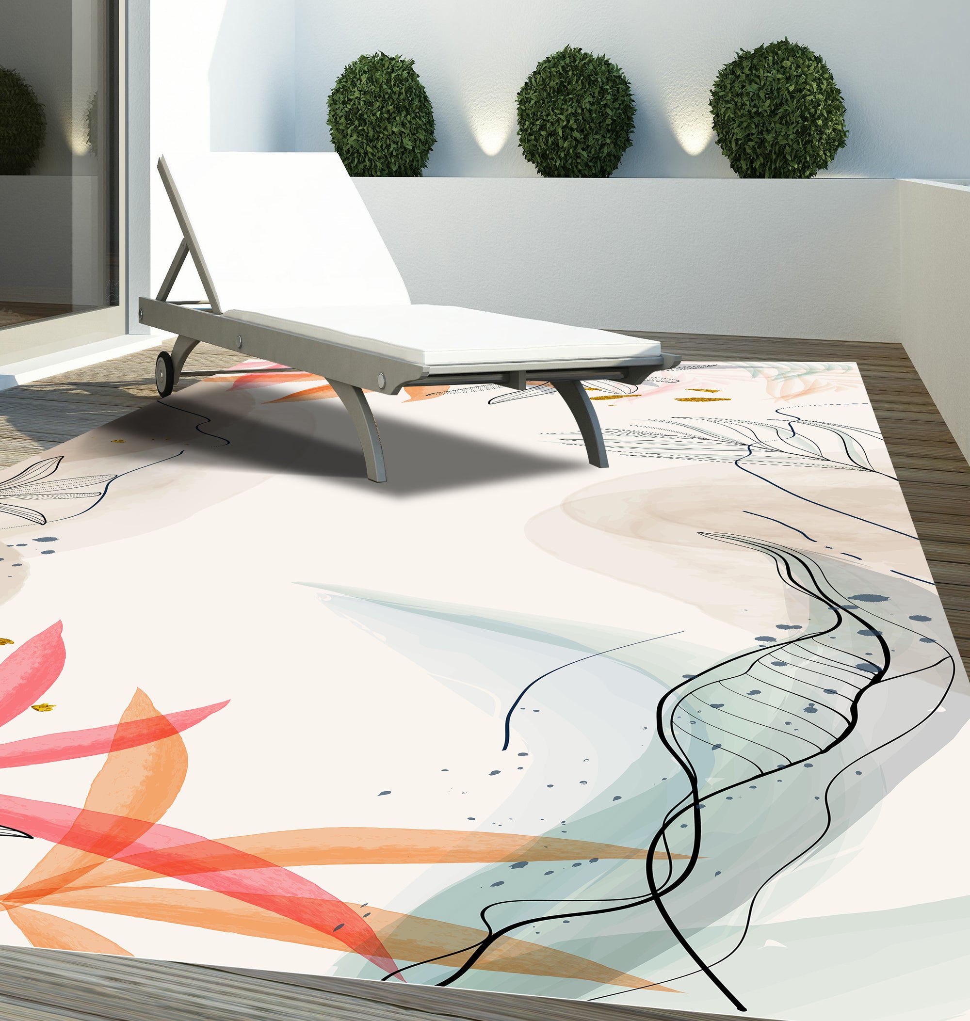Tapis adhésif en vinyle pour intérieur / extérieur – Jardín Osaka