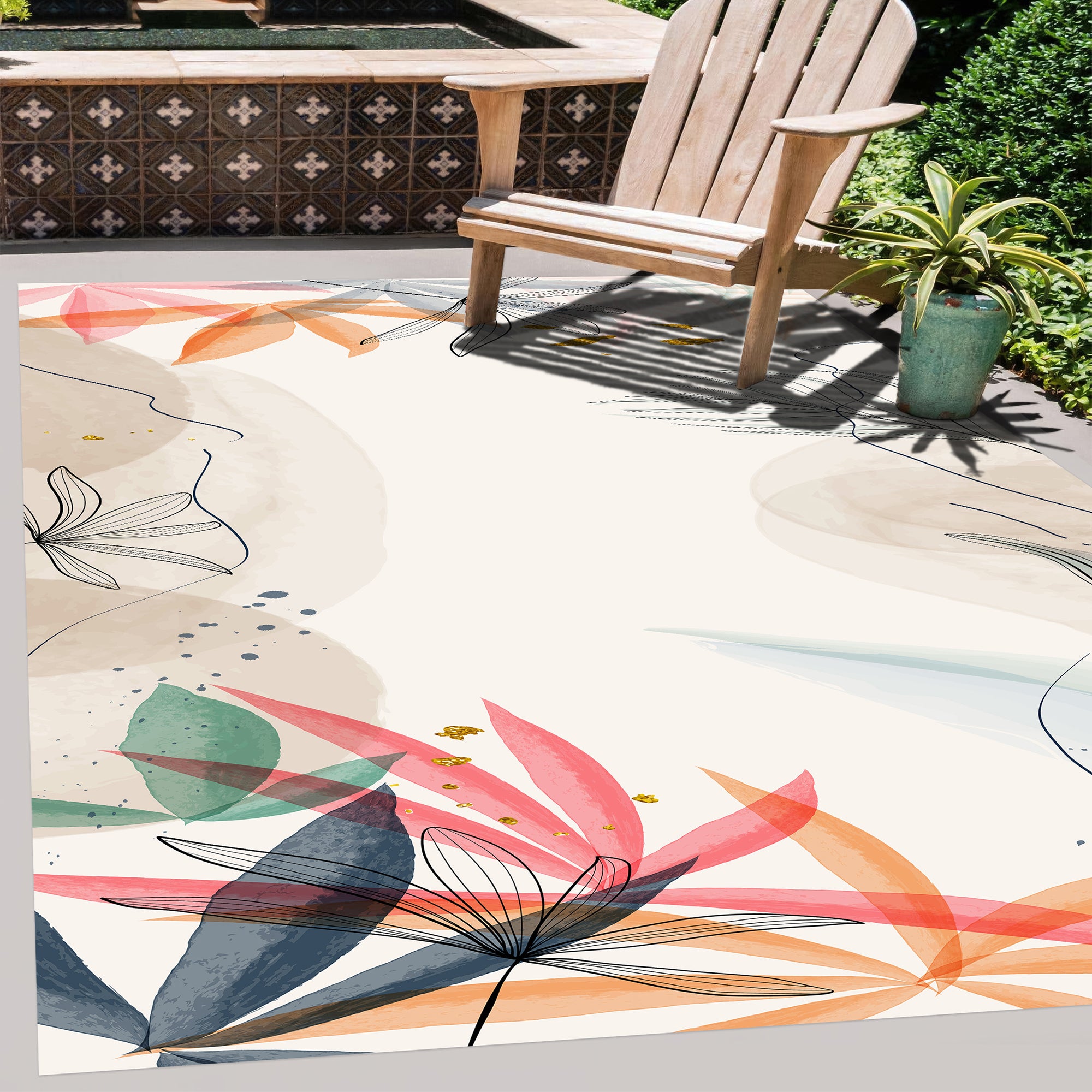 Tapis adhésif en vinyle pour intérieur / extérieur – Jardín Osaka