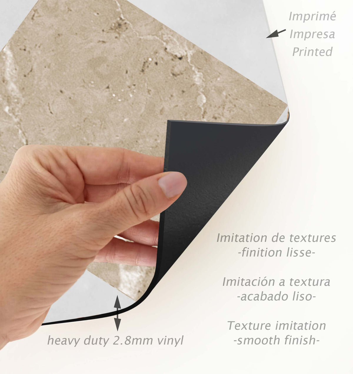 Tapis en vinyle pour intérieur / extérieur – Gadir Sepia