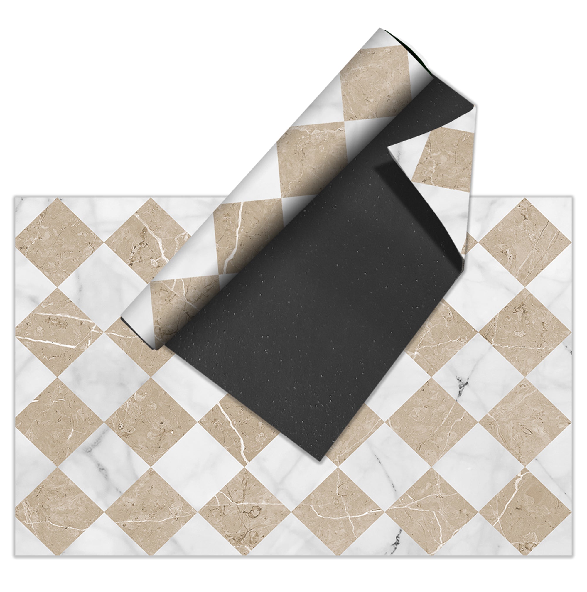 Tapis en vinyle pour intérieur / extérieur – Gadir Sepia