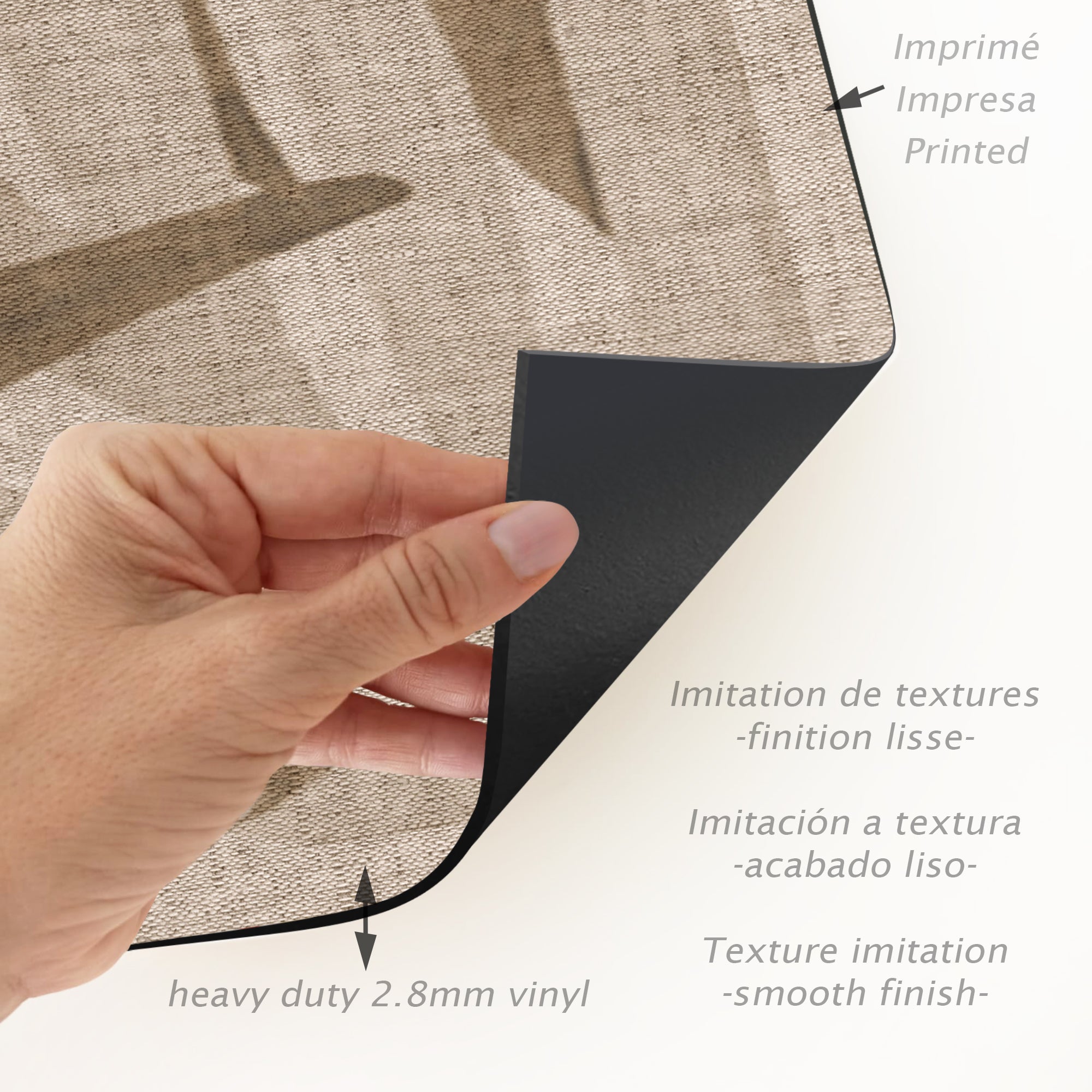 Tapis en vinyle pour intérieur / extérieur – Nature palmiers sepia