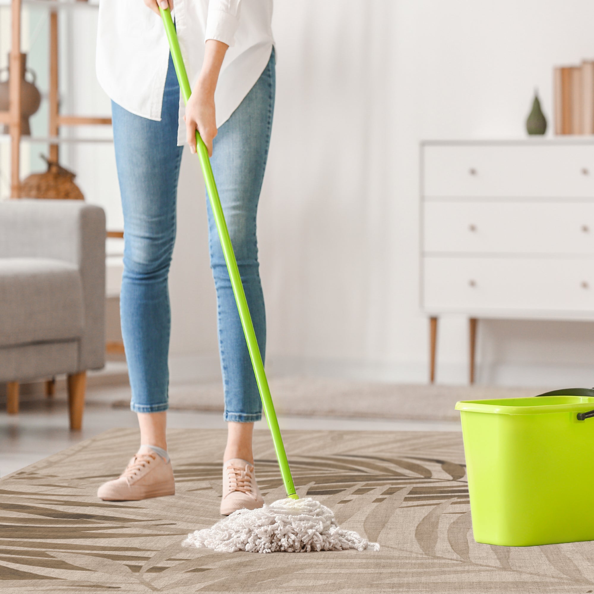 Tapis en vinyle pour intérieur / extérieur – Nature palmiers sepia