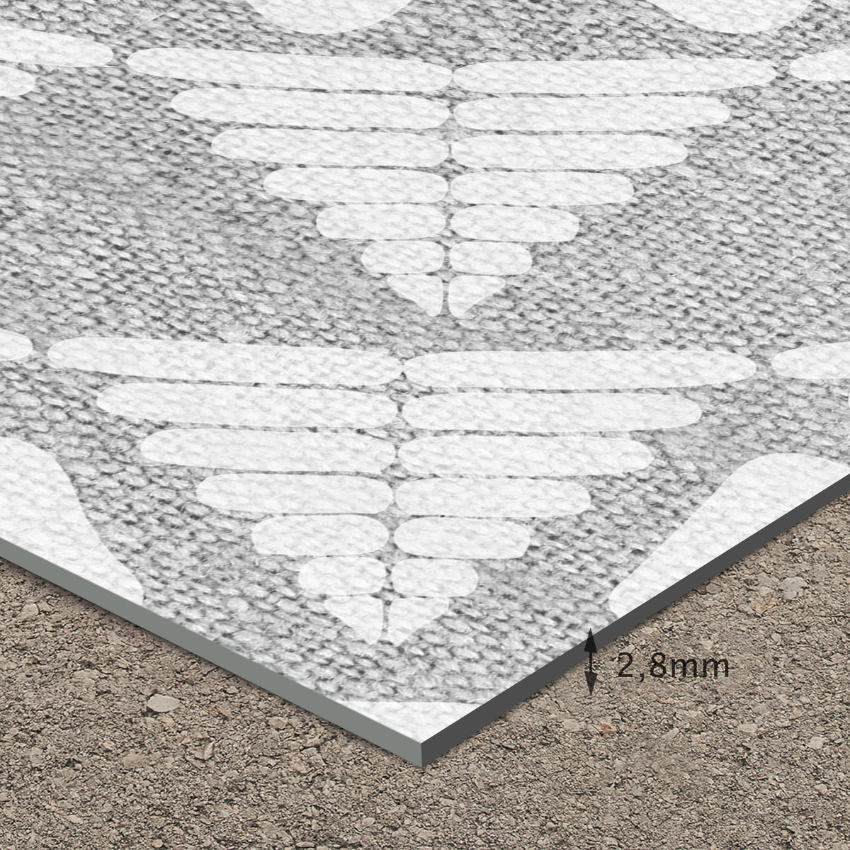 Tapis en vinyle pour intérieur / extérieur – Khamba gris