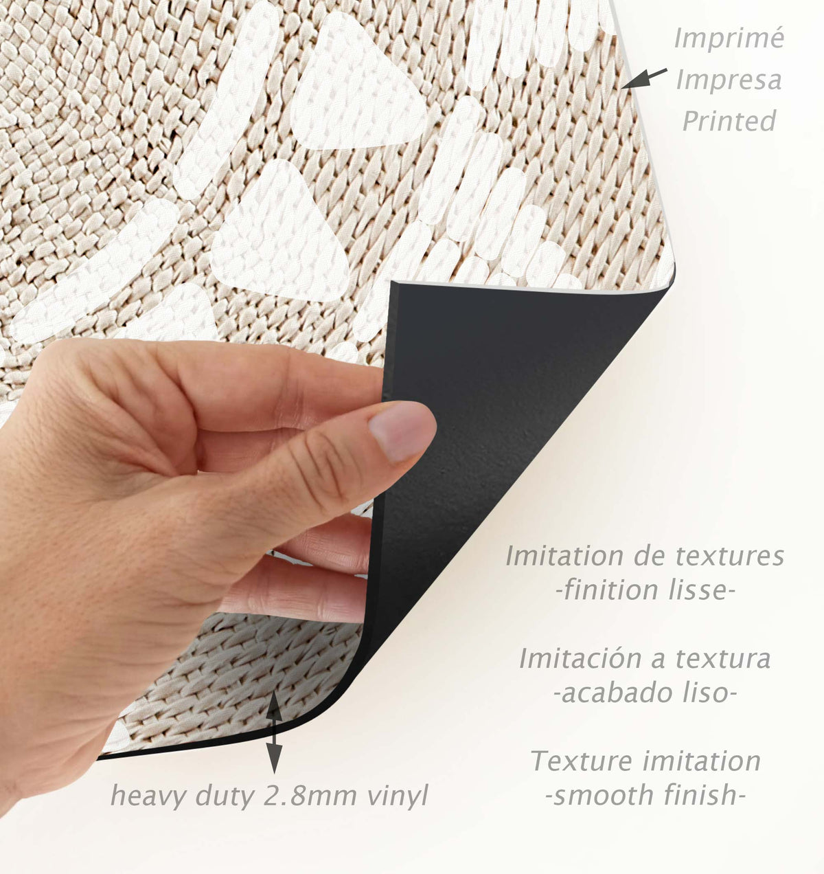 Tapis en vinyle pour intérieur / extérieur – Khamba rotin