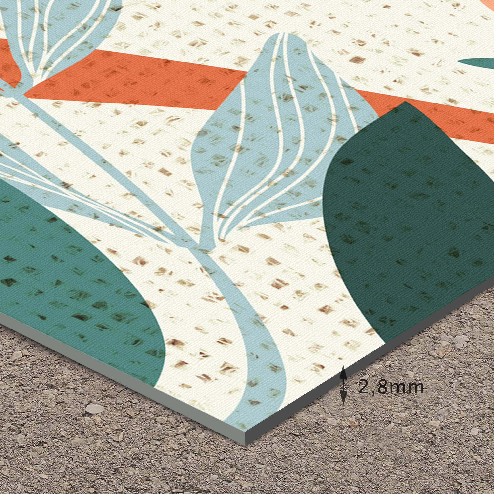 Tapis en vinyle pour intérieur / extérieur - Branches multicolores