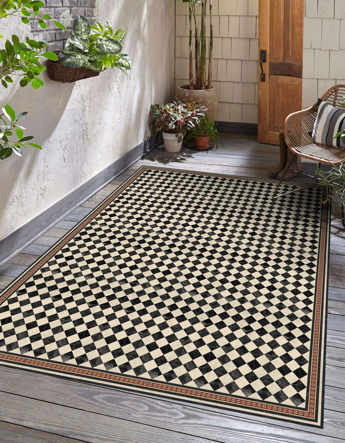 Tapis en vinyle pour intérieur / extérieur - Formes fibres naturelles