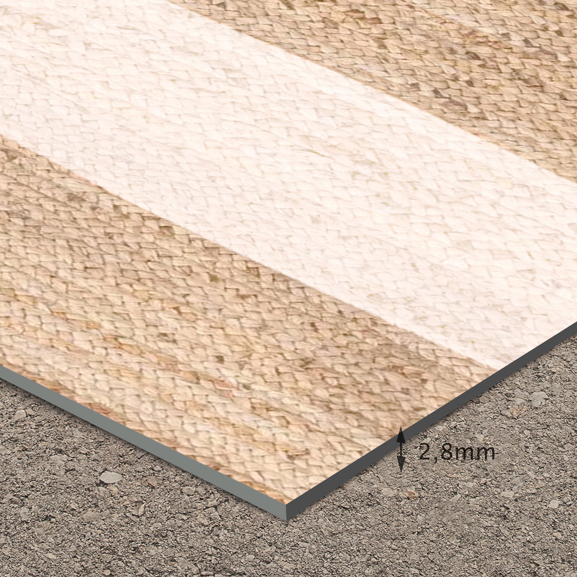 Tapis en vinyle pour intérieur / extérieur - Rayures jute