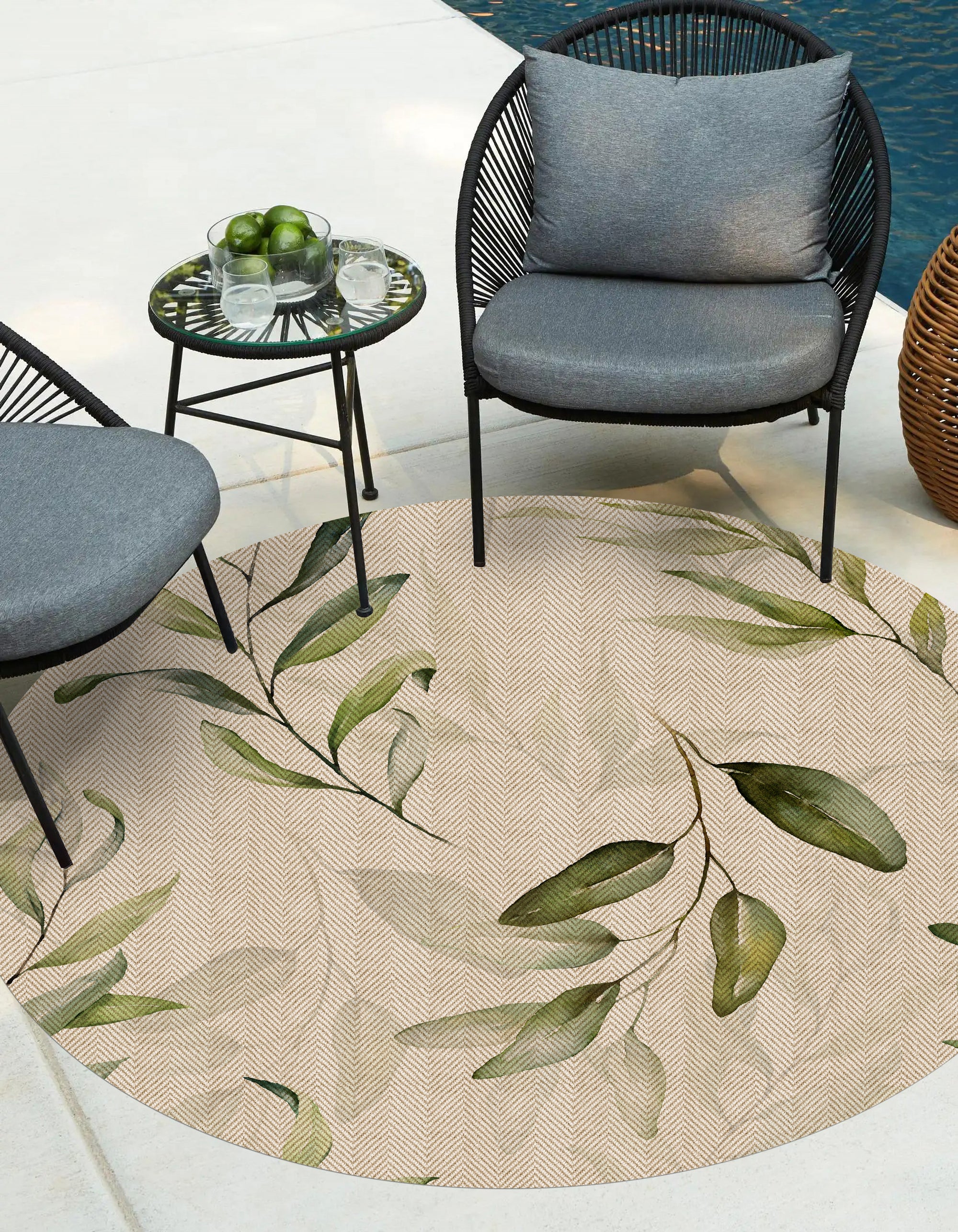 Tapis en vinyle pour intérieur / extérieur - Jardín français