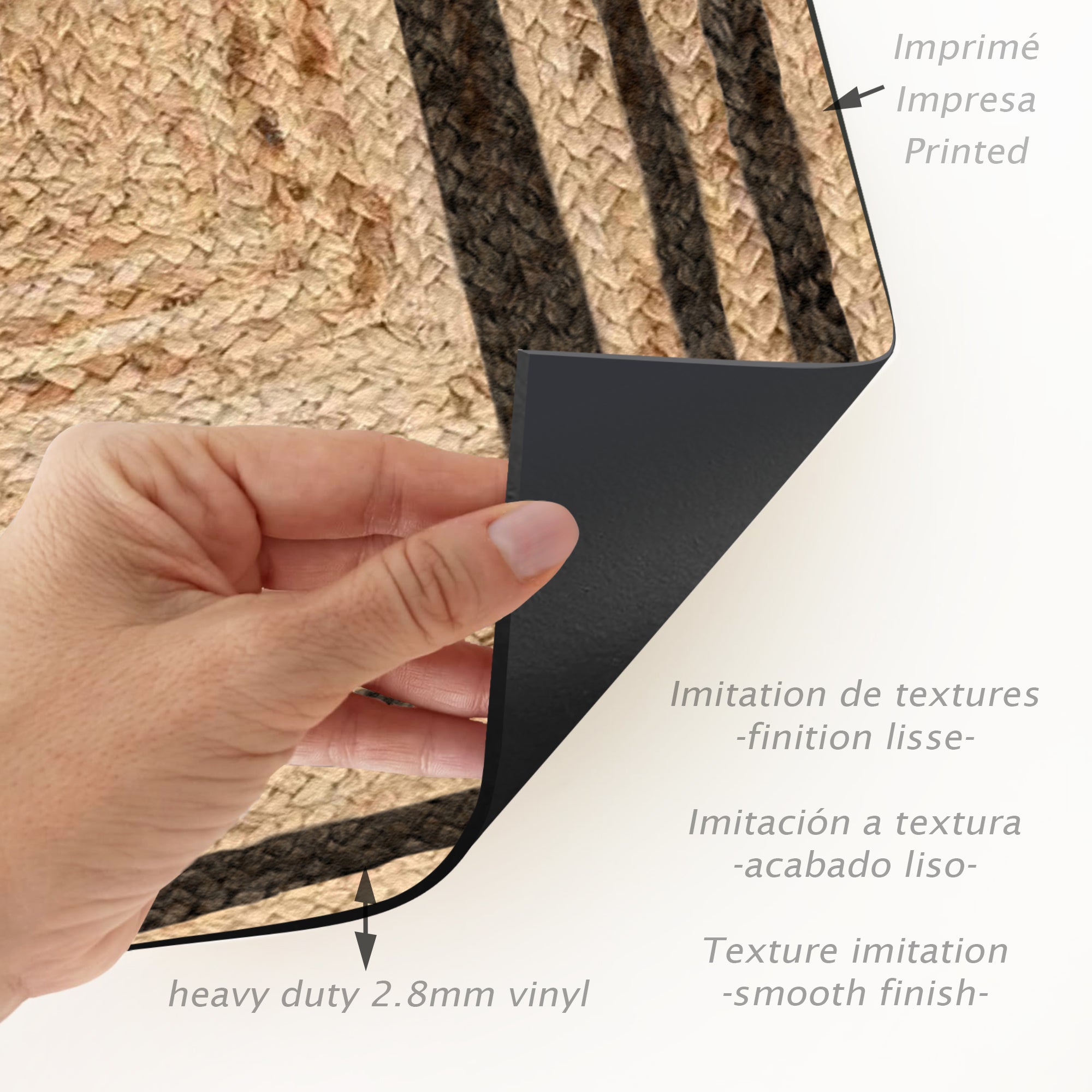 Tapis en vinyle pour intérieur / extérieur - Carthagène noir