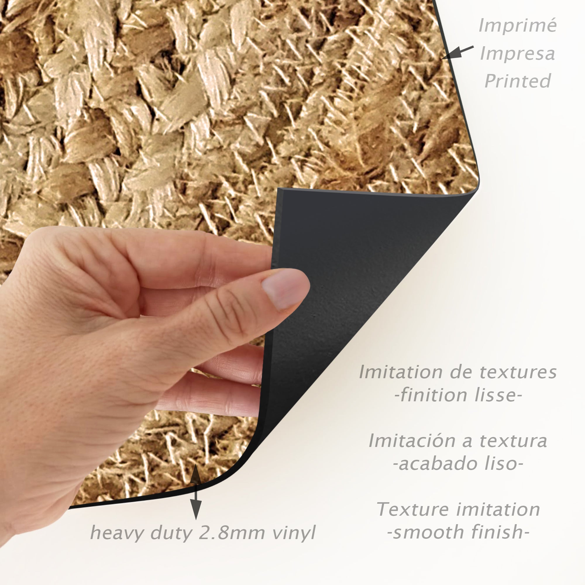 Tapis en vinyle pour intérieur / extérieur - Carthagène jaune