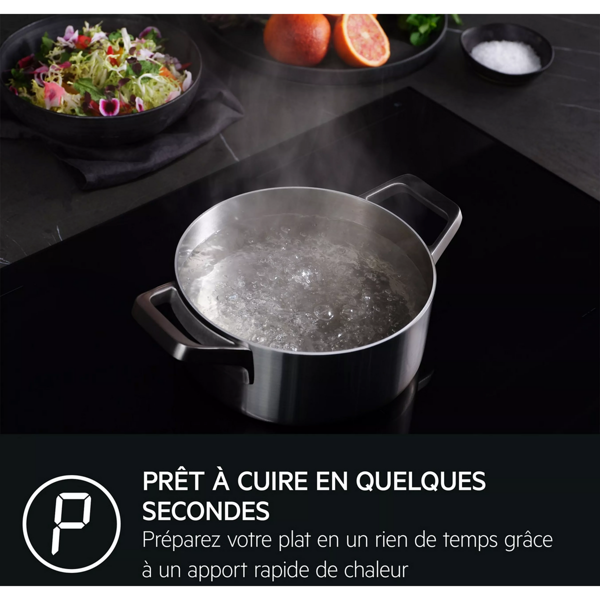Plaque de cuisson à induction noire - 60 cm - Zone Flexible