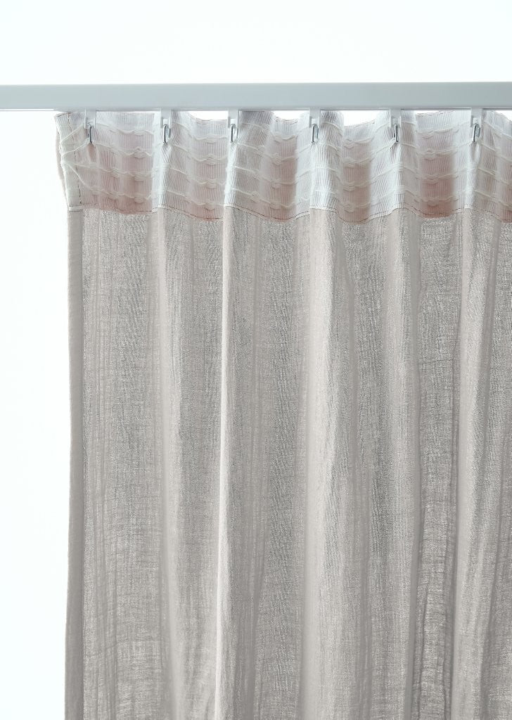 Rideau galon fronceur 140 x 240 cm Gaze de coton unie GAÏA Nuage