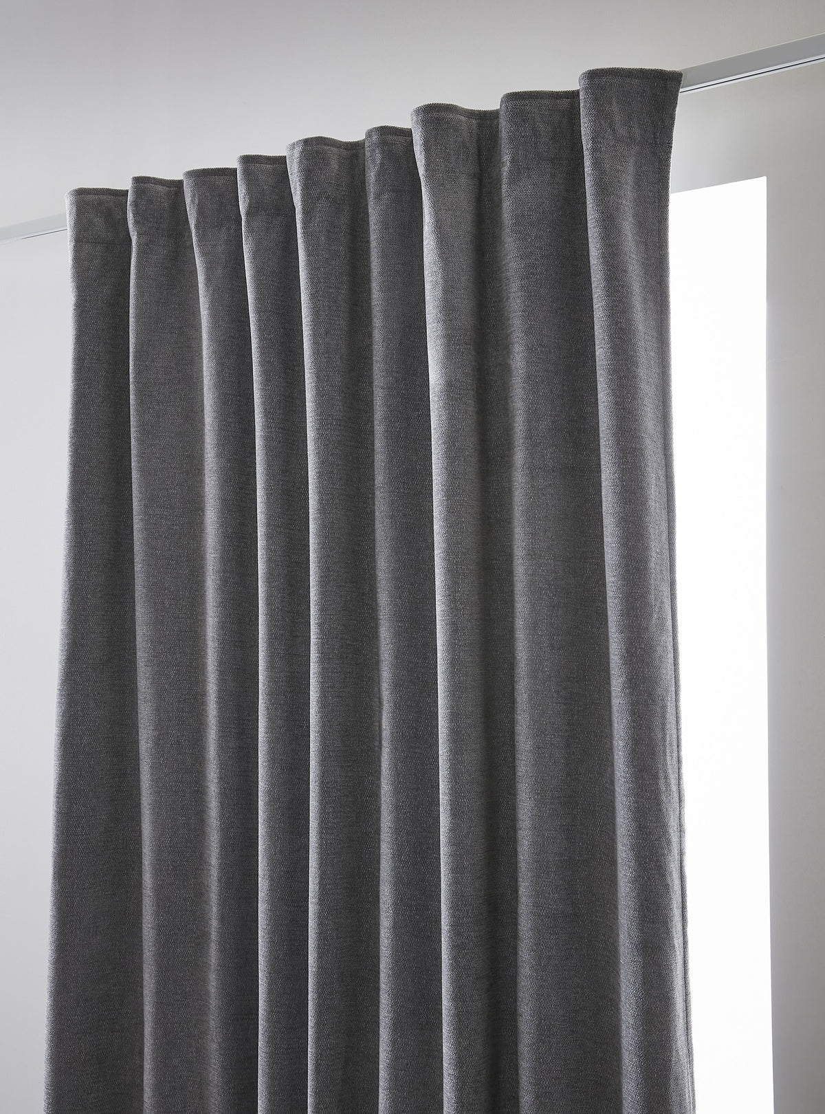 Rideau galon fronceur 140 x 260 cm Occultant + polaire BJORN Titane