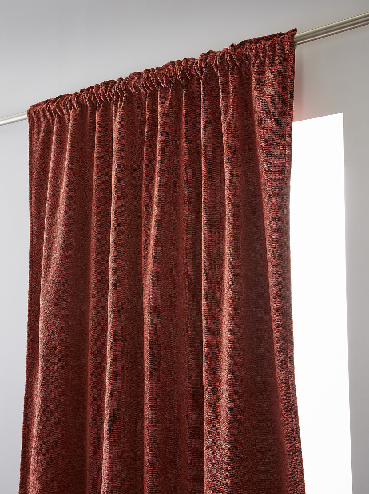 Rideau galon fronceur 140 x 260 cm Occultant + polaire BJORN Terracotta