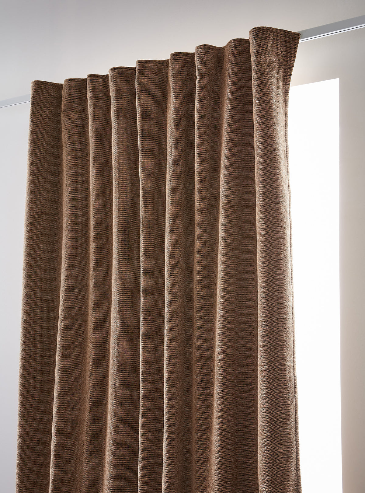 Rideau galon fronceur 140 x 260 cm Occultant + polaire BJORN Camel