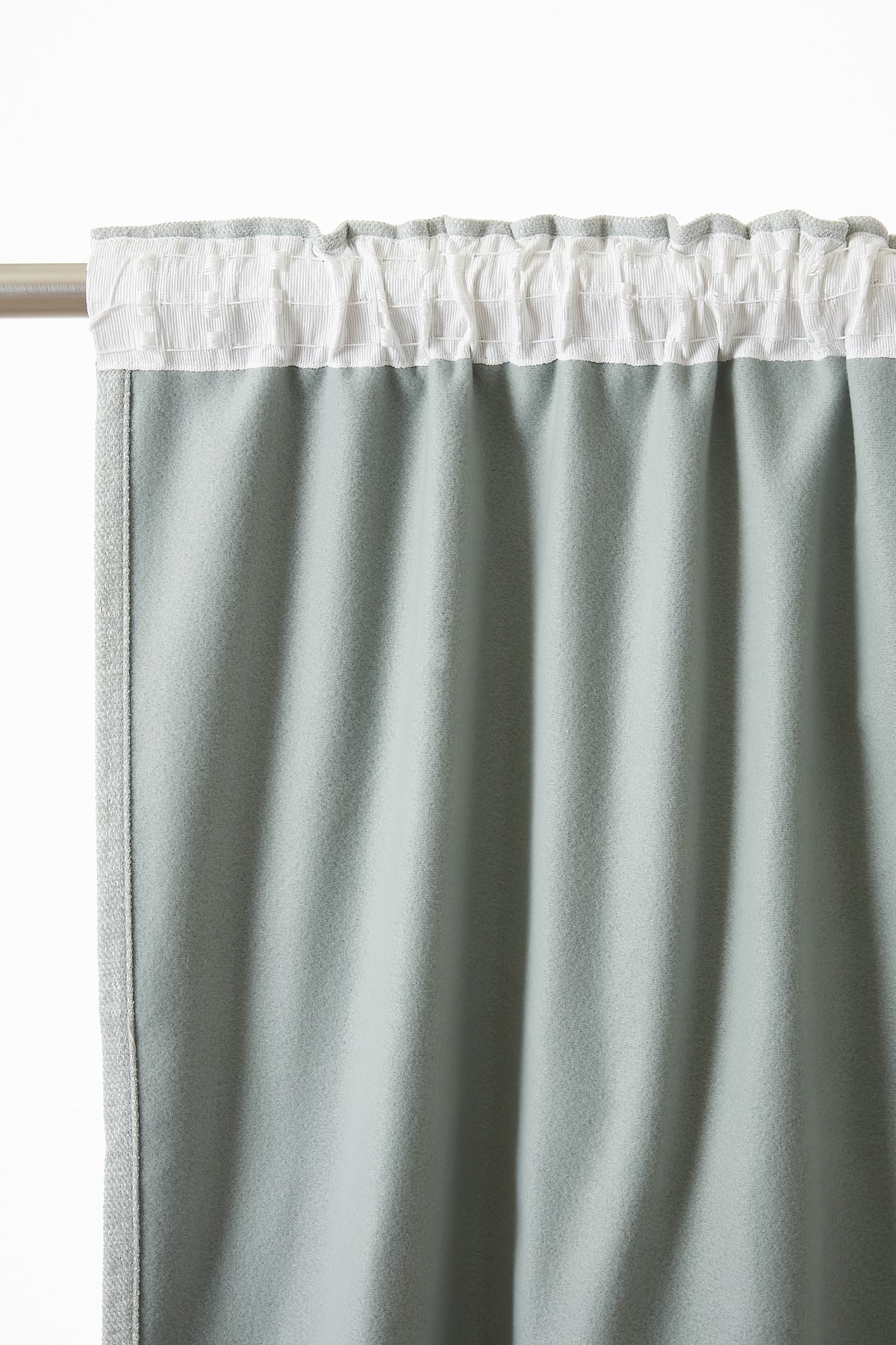 Rideau galon fronceur 140 x 260 cm Occultant + polaire BJORN Eucalyptus
