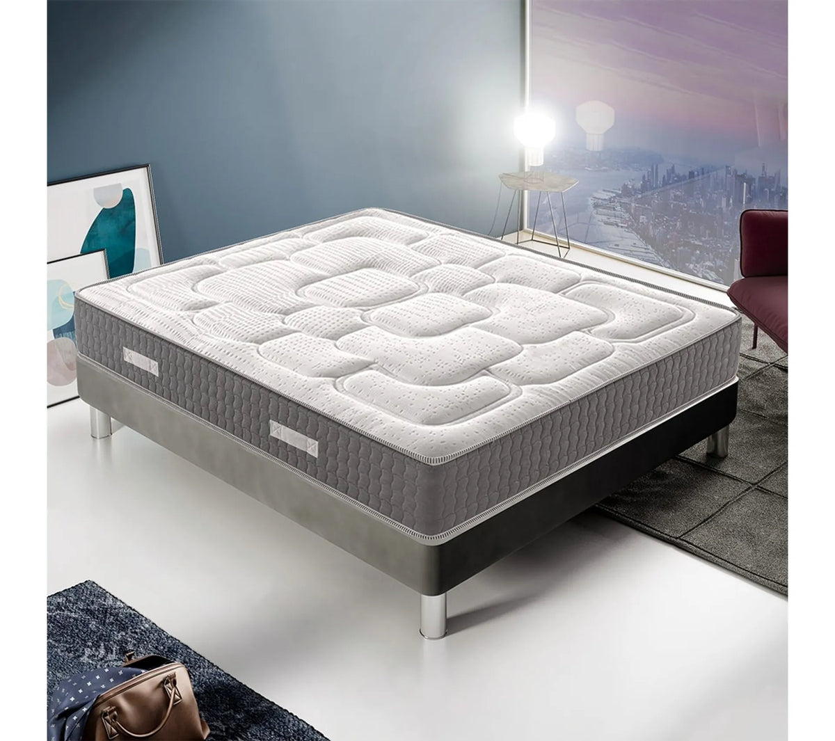 Matelas mousse - Accueil mémoire de forme – Luxury - Haute densité - Epaisseur 20 Cm