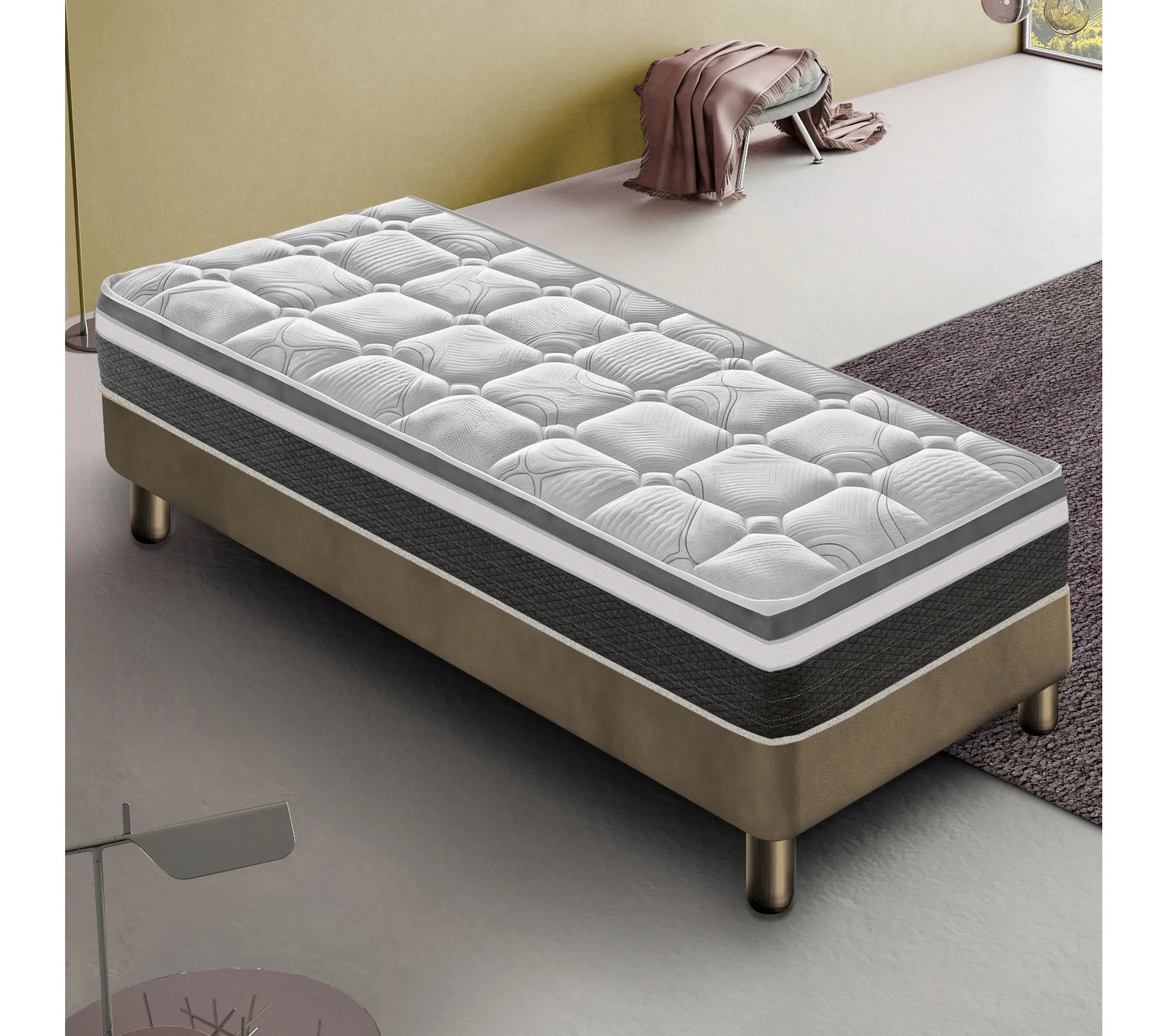 Matelas mousse Anna - Accueil mémoire de forme - Epaisseur 20 Cm