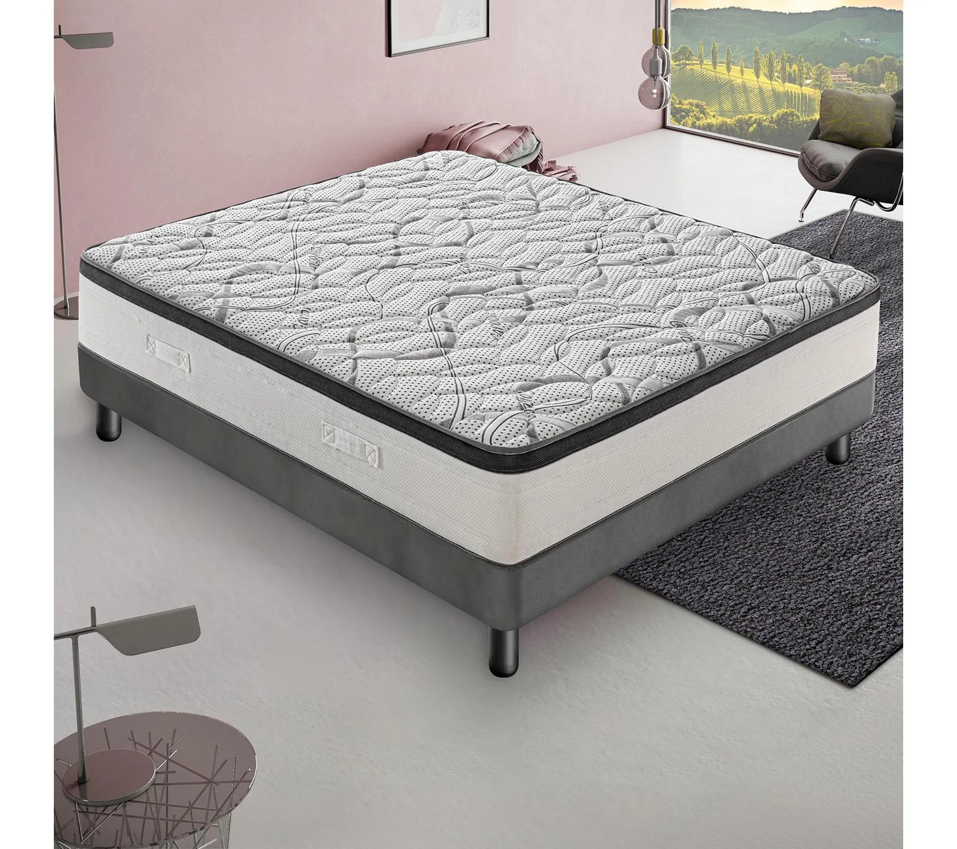 Matelas mousse – Deluxe - Réversible - Côté été/hiver - Epaisseur 20 Cm