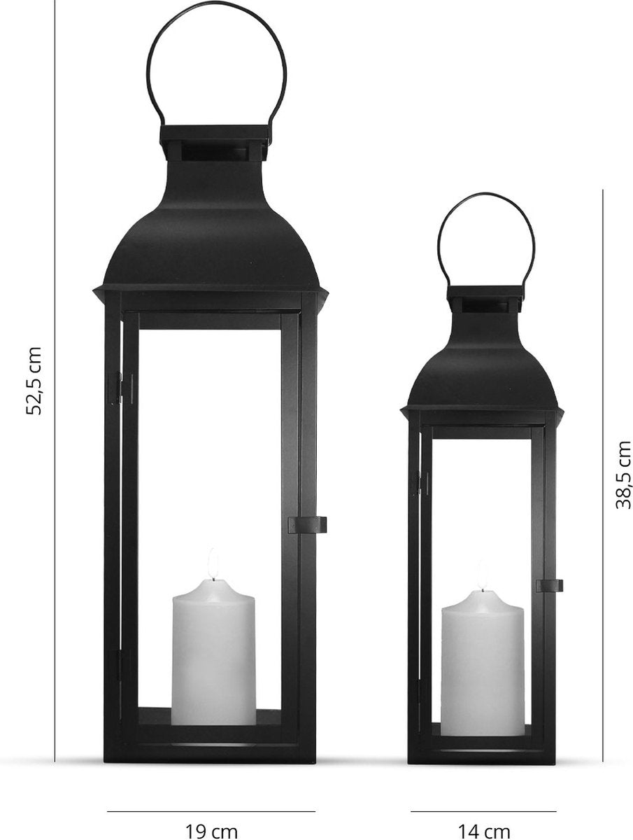 Lot de 2 lanternes Photophores bougie LED