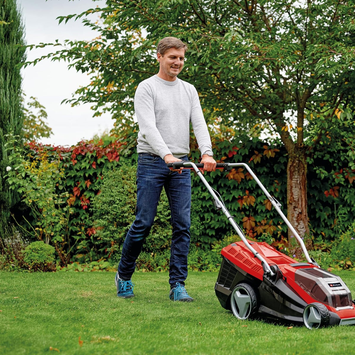 Einhell Tondeuse à Gazon sans Fil avec 2 Batteries 4 Ah + 2 chargeurs