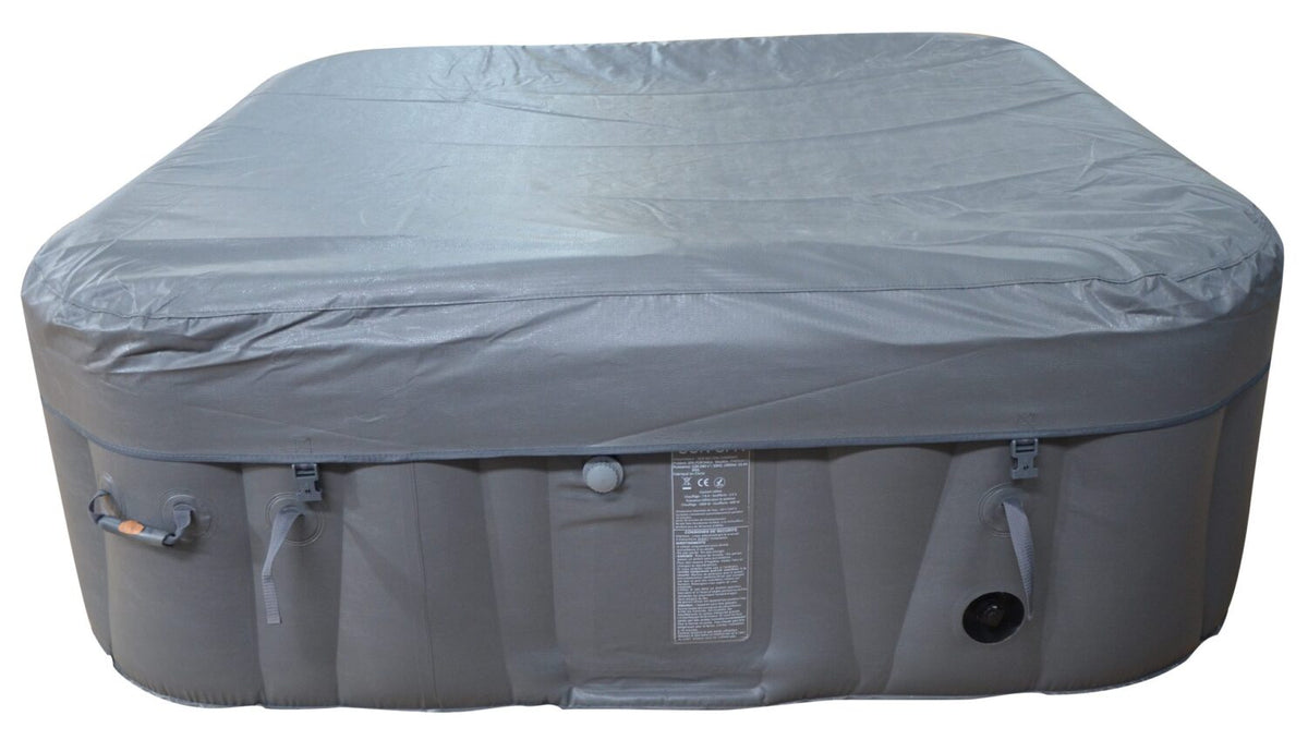 Spa gonflable 4 places carré - Bandeau LED inclus - Dimensions : 155 x 155 cm