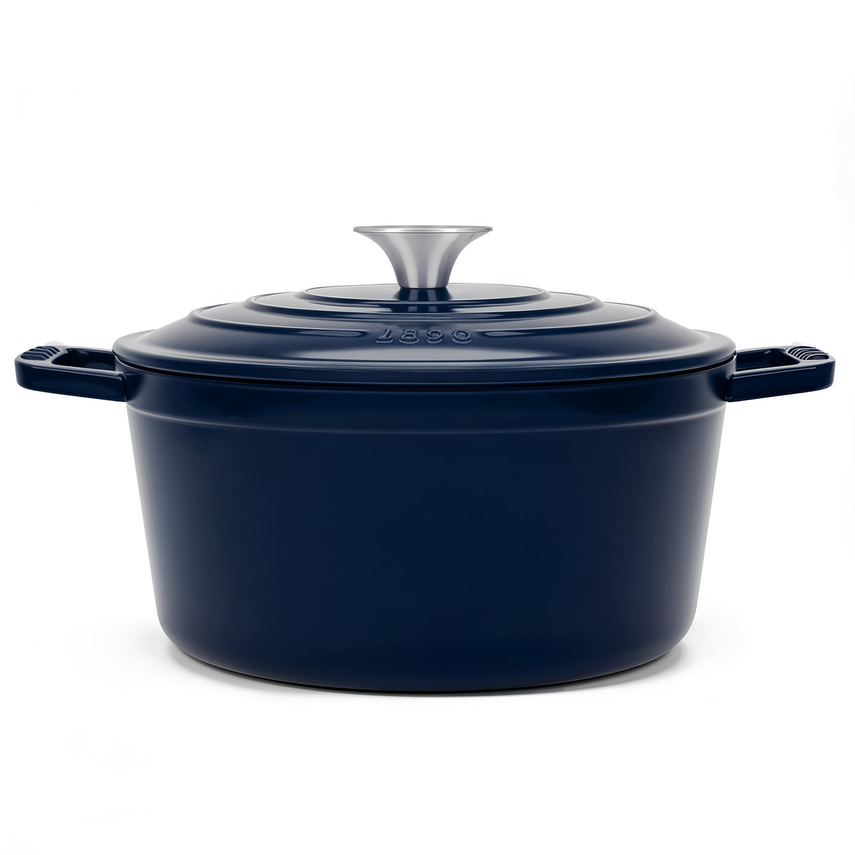 Cocotte en fonte ronde 25cm bleue