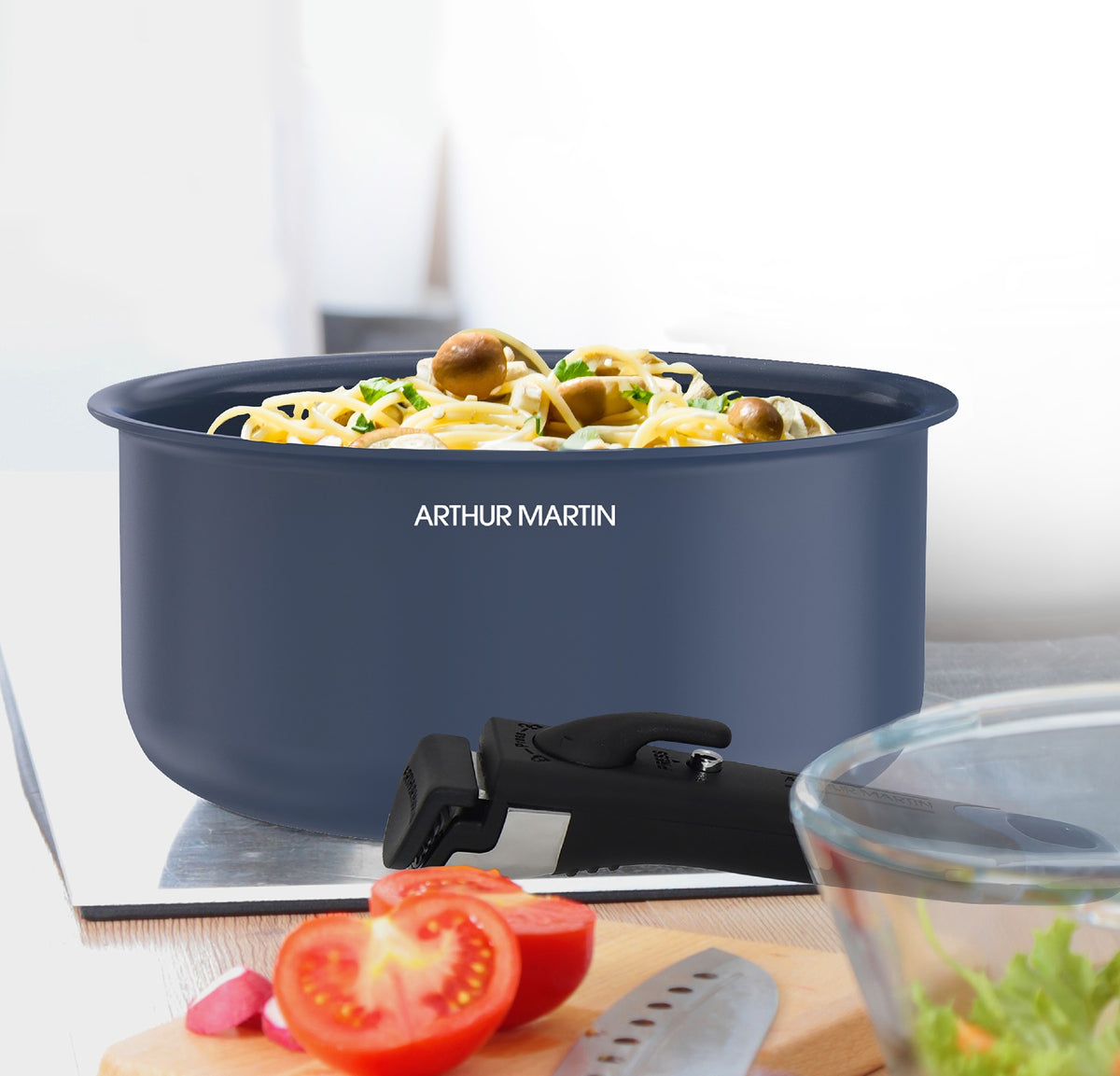 Set de 3 casseroles tous feux dont induction16-18-20 cm poignée Bleu