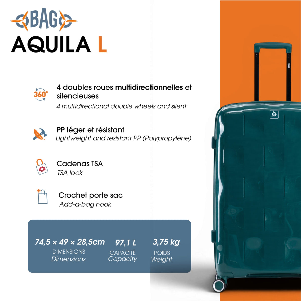 Grande valise Aquila