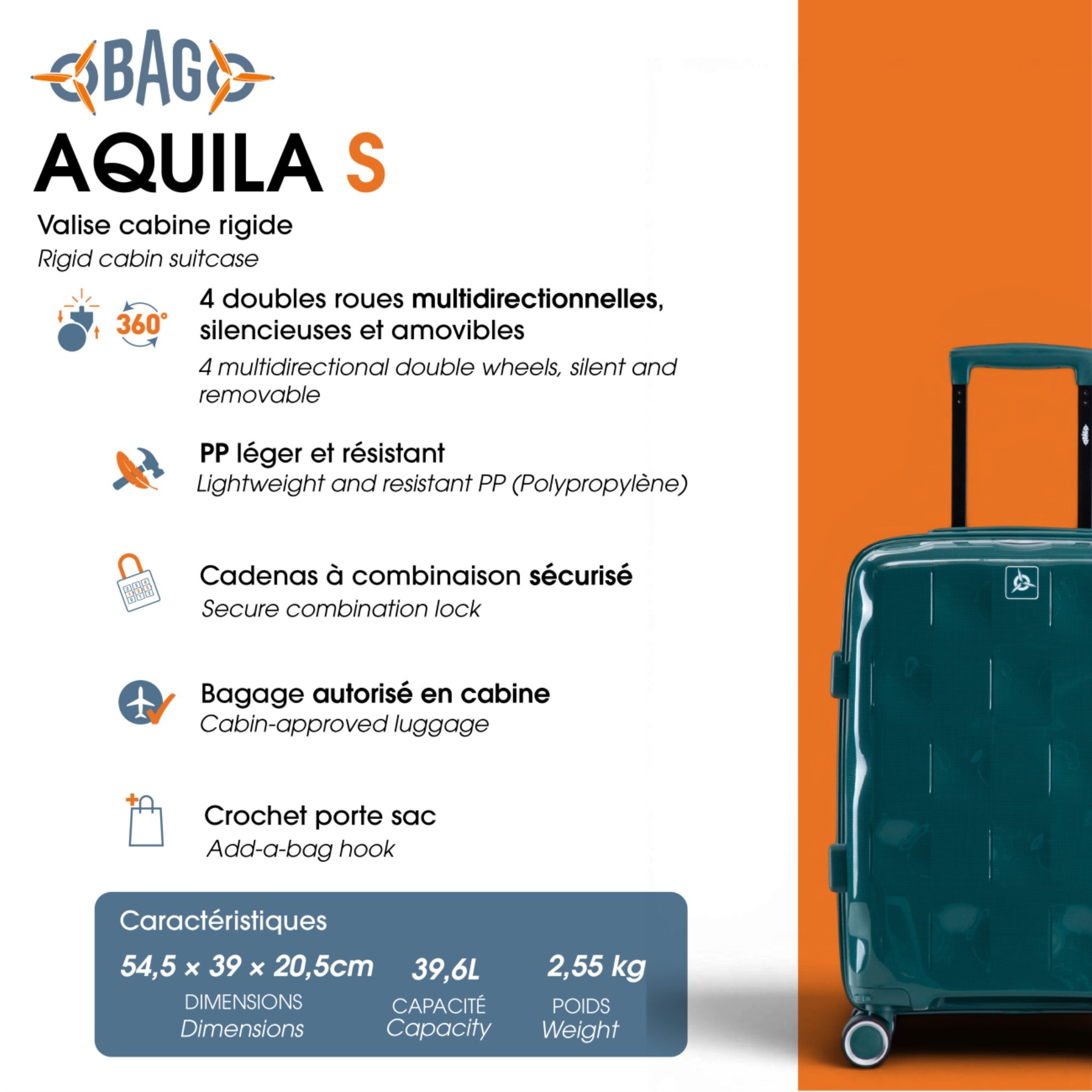 Valise cabine Aquila