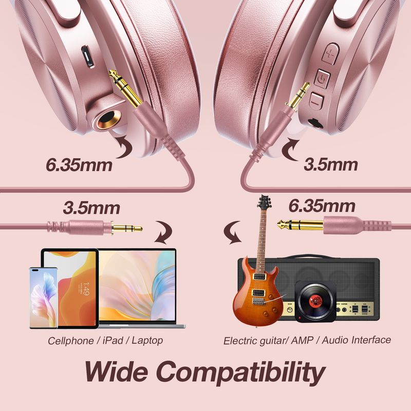 Casque Bluetooth H6 – Son haute fidélité & 72 h d'autonomie - rose