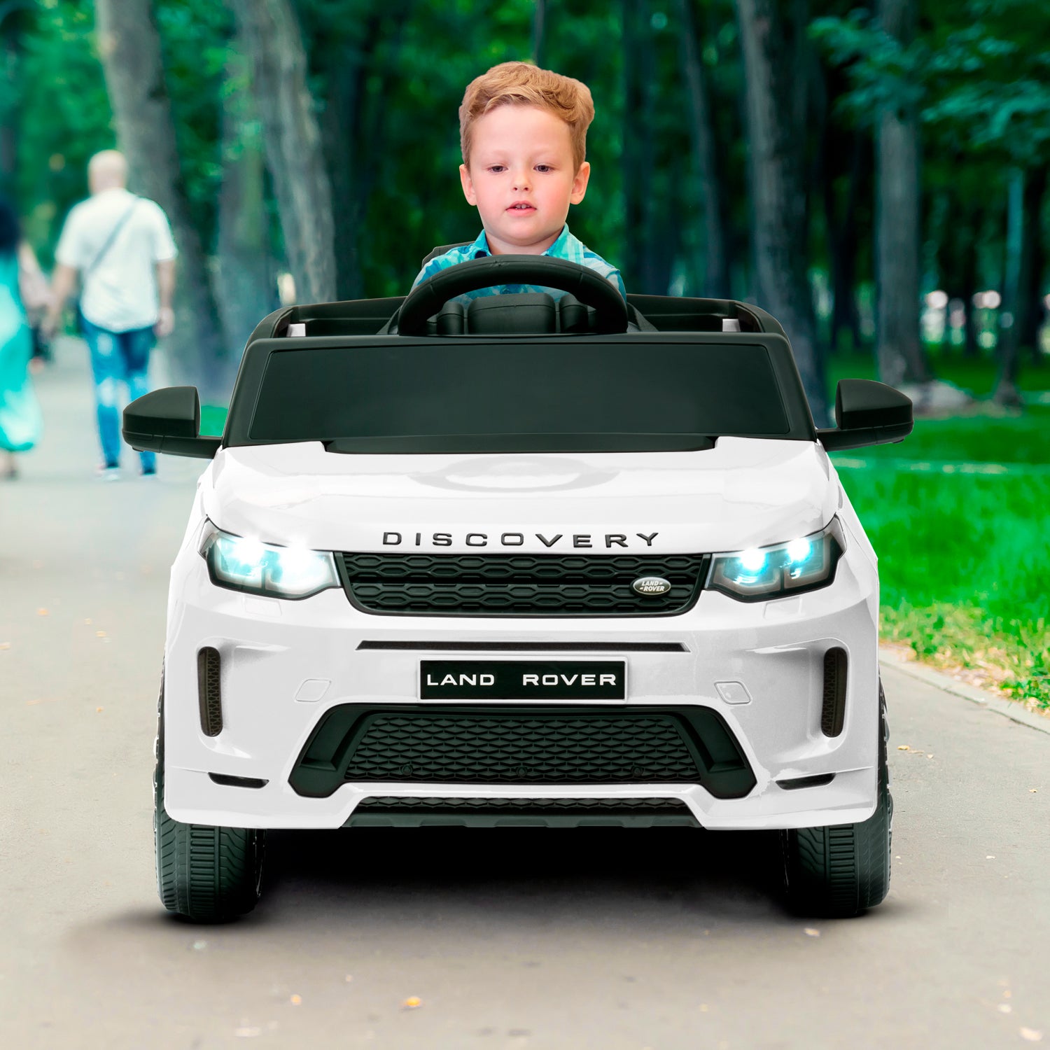 Voiture SUV électrique Land Rover Discovery Blanc - 36m+
