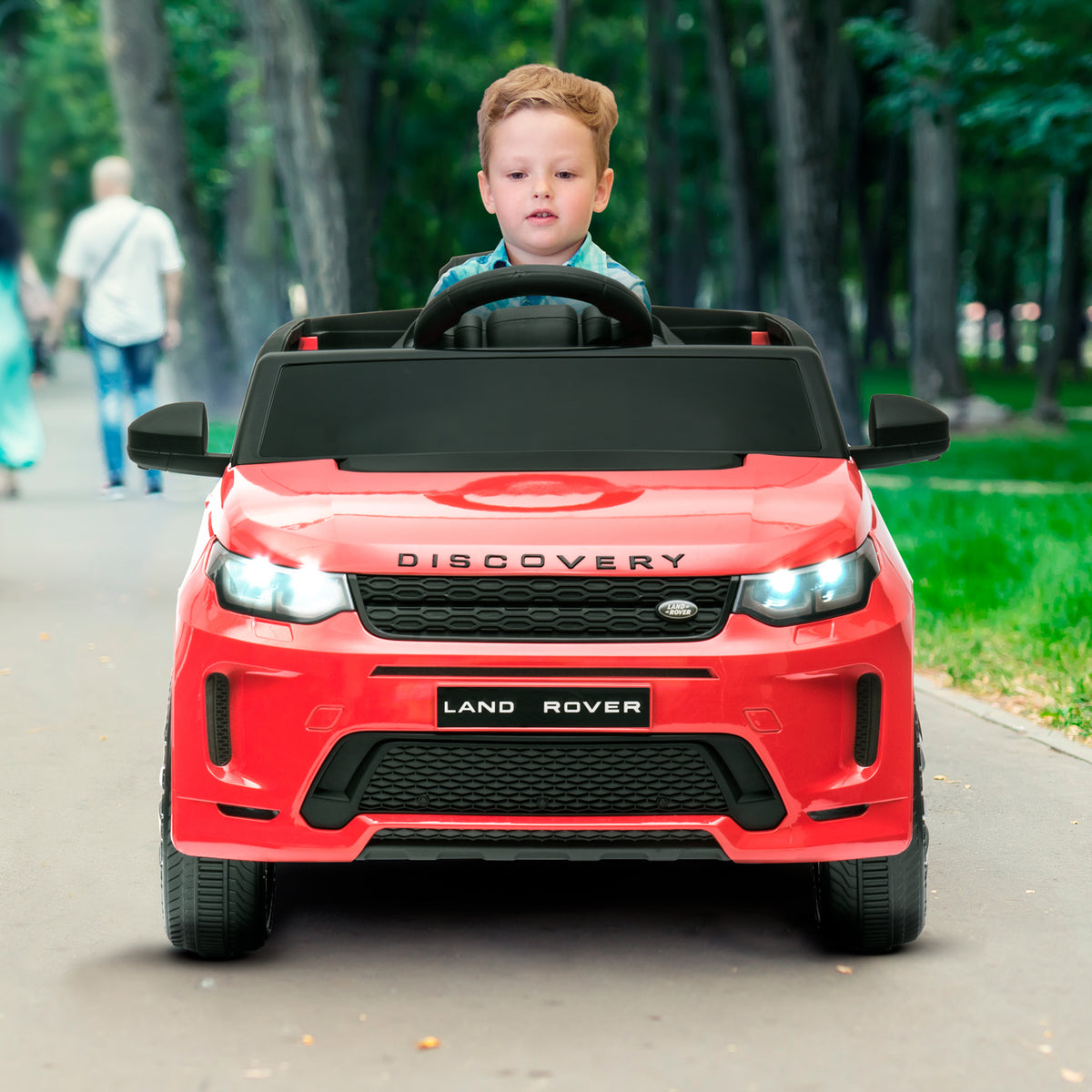 Voiture SUV électrique Land Rover Discovery Rouge - 36m+