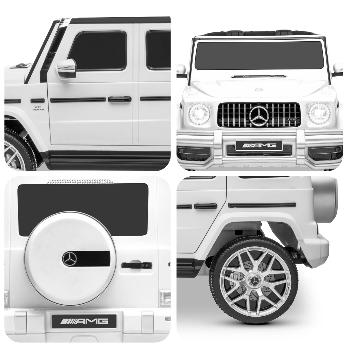 4x4 électrique Mercedes-Benz AMG63 Blanc - 36m+